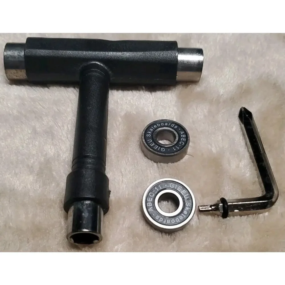 Skateboards T-TOOL ALL-IN-ONE TOOL Skateboard Longboard Black fits in pocket